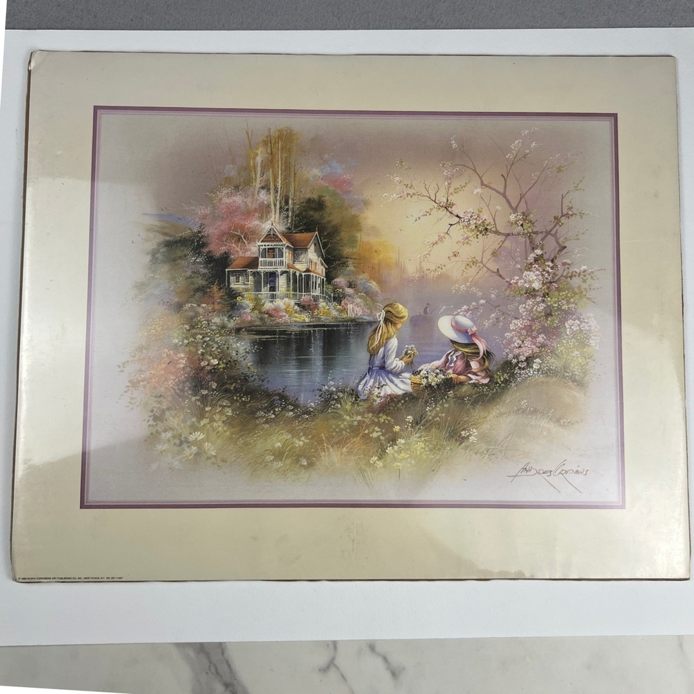 Andres Orpinas Art Print Unisex 16x20 Multicolor Lakeside Girls Vintage 1989